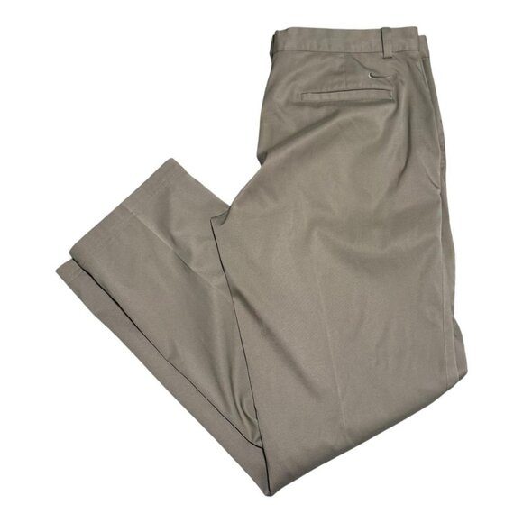 Nike Golf Tour Performance Polyester Blend Tan Pleated Pants‎ Men’s 38x32 - Picture 1 of 7